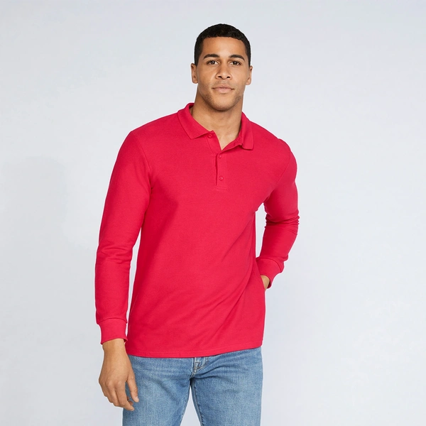 Gildan long hotsell sleeve polo